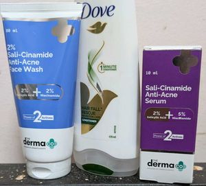 Dove Conditioner,The Dermaco Face Wash.