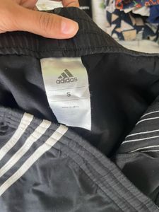 Adidas Black Track Pants | waist elastic loosened