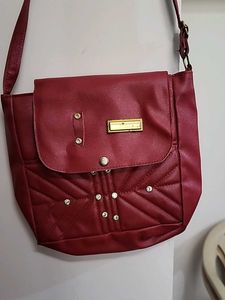Chic Red Quilted Crossbody Bag
