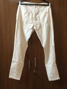 Bare Denim White Trousers