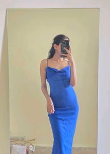 Elegant Royal Blue Slip Dress