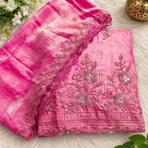 Stunning Pink Embroidered Kurta Set