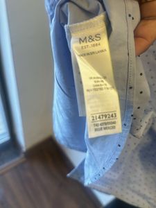 m&amp;s formal Polka Dot Button-Up Shirt