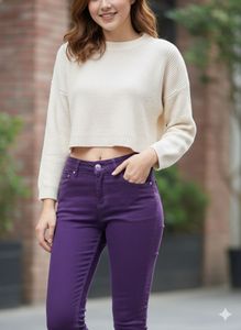 Purple Denim Jeans