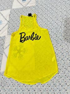 New Barbie Yellow Sheer Tank Top