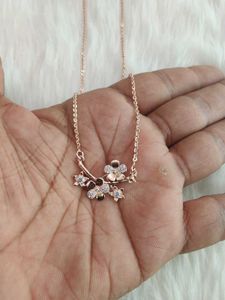 Rose Gold Pure  Silver Neckpiece