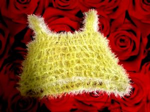 Crochet Fuzzy Yellow Tank Top