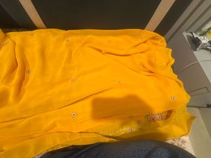 Elegant Yellow Embroidered Saree