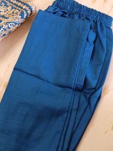 4-6 year Elegant Blue Embroidered Kurta Set
