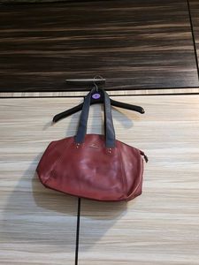 Stylish Red Leather Hobo Bag Lavie