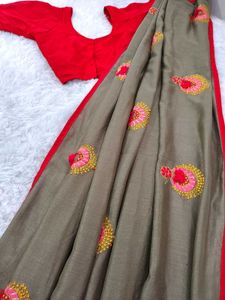 Embroidered Combo of Silk Sarees with Blouse