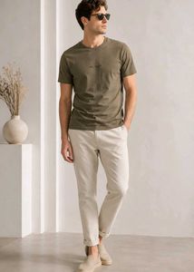 Authentic GAS Men's Olive Green Graphic T-Shirt