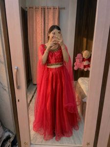 pink lehnga choli set