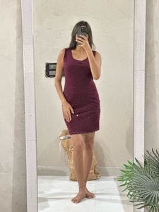 Completely New Maroon Sleeveless Tank Dress
