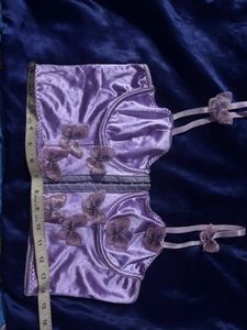 Lavender Butterfly Corset Top