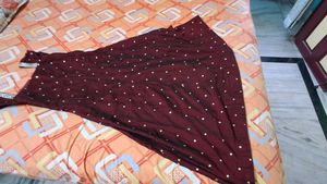 Maroon Polka Dot Ethnic 3piece suit