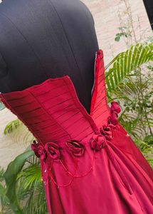 Elegant Maroon Embellished Gown