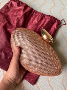Sparkling Rose Gold Clutch