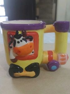 Beautiful Ceramic 3D Cute Cow Train Mug
