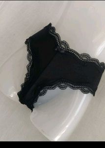 auden Black Lace Trim Briefs