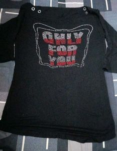 Sparkly black Long Sleeve Top