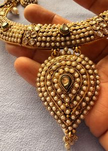 Traditional Pearl Necklace &amp; Earring Set