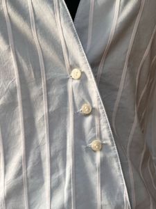 Zara basic pinstripe wrap shirt