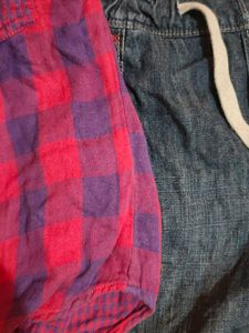 Red Tag Size 2 To 3yrs Girls Shirt N Jeans Pair.