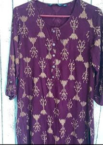 AVAASA Maroon Ikat Print Kurta brand new
