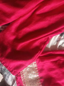 Stunning Pink Kurta with Gold Embellishments