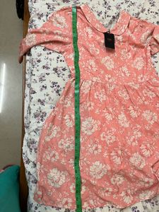 zink London pink floral knee length midi