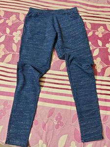Comfortable Blue Marled Joggers