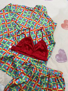 Clovia emoji night suit 3 piece