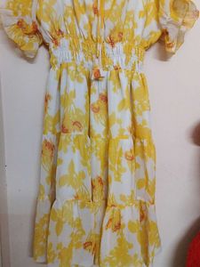 Yellow Floral Summer Dress