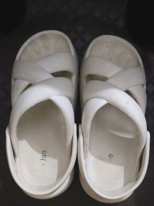 White Platform Slip-on Sandals