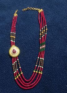 Beautiful Meroon Colour Crystal Set