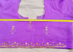 Elegant Purple Embellished Saree
