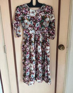 Floral Print V-Neck Kurta