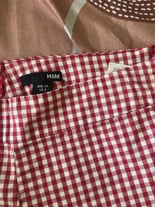 Red Gingham Cropped Pants