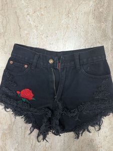 Y2k Black Denim Shorts