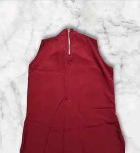 Maroon Bow Tie Blouse