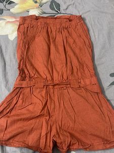 Cute Orange Tube Romper