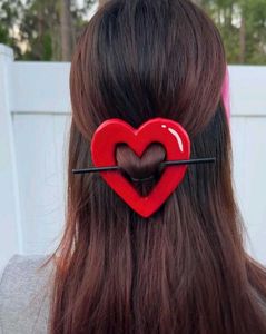 Cute Red Heart Hair Pin