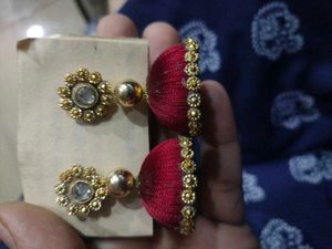 Elegant White Jhumka Earrings