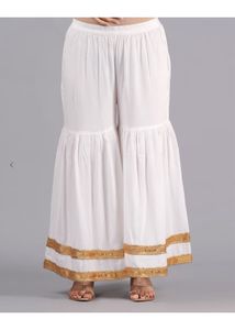 Kurta, Sharara pant, Shell belt with necklace