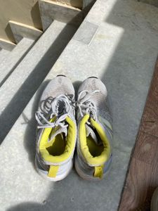 Light Grey &amp; Yellow Sneakers