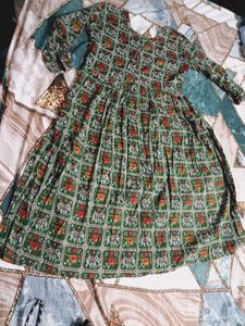 Green Ethnic Print Kurta