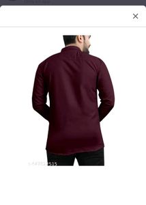Paul street Men's Maroon Button-Up Shirt