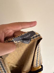 Plaid Mini Dress with Belt