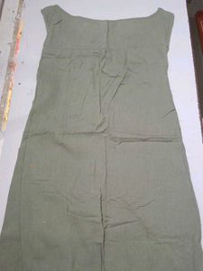 Olive Green Embroidered Dress